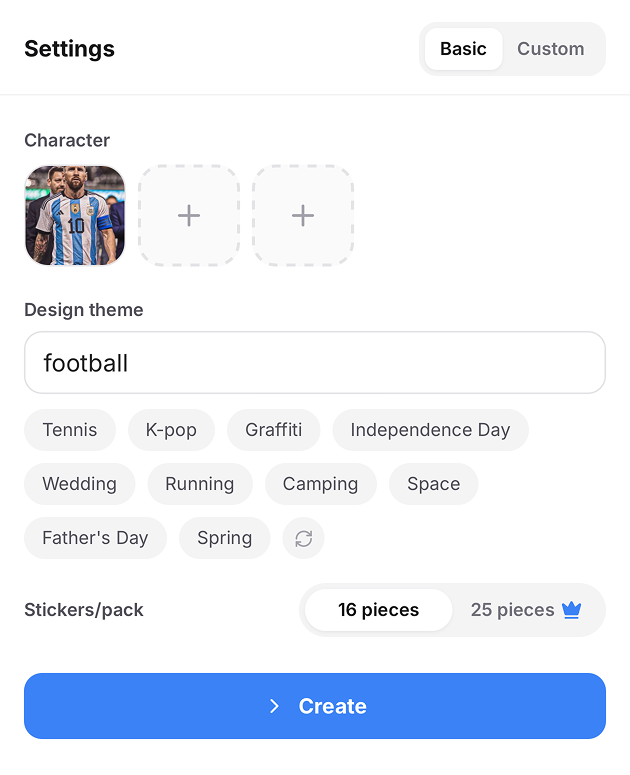 Configuración de paquete de stickers en MojiKit
